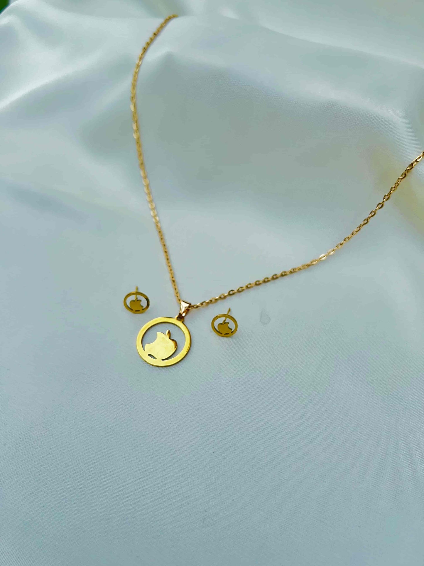 Trendy Apple Locket Set