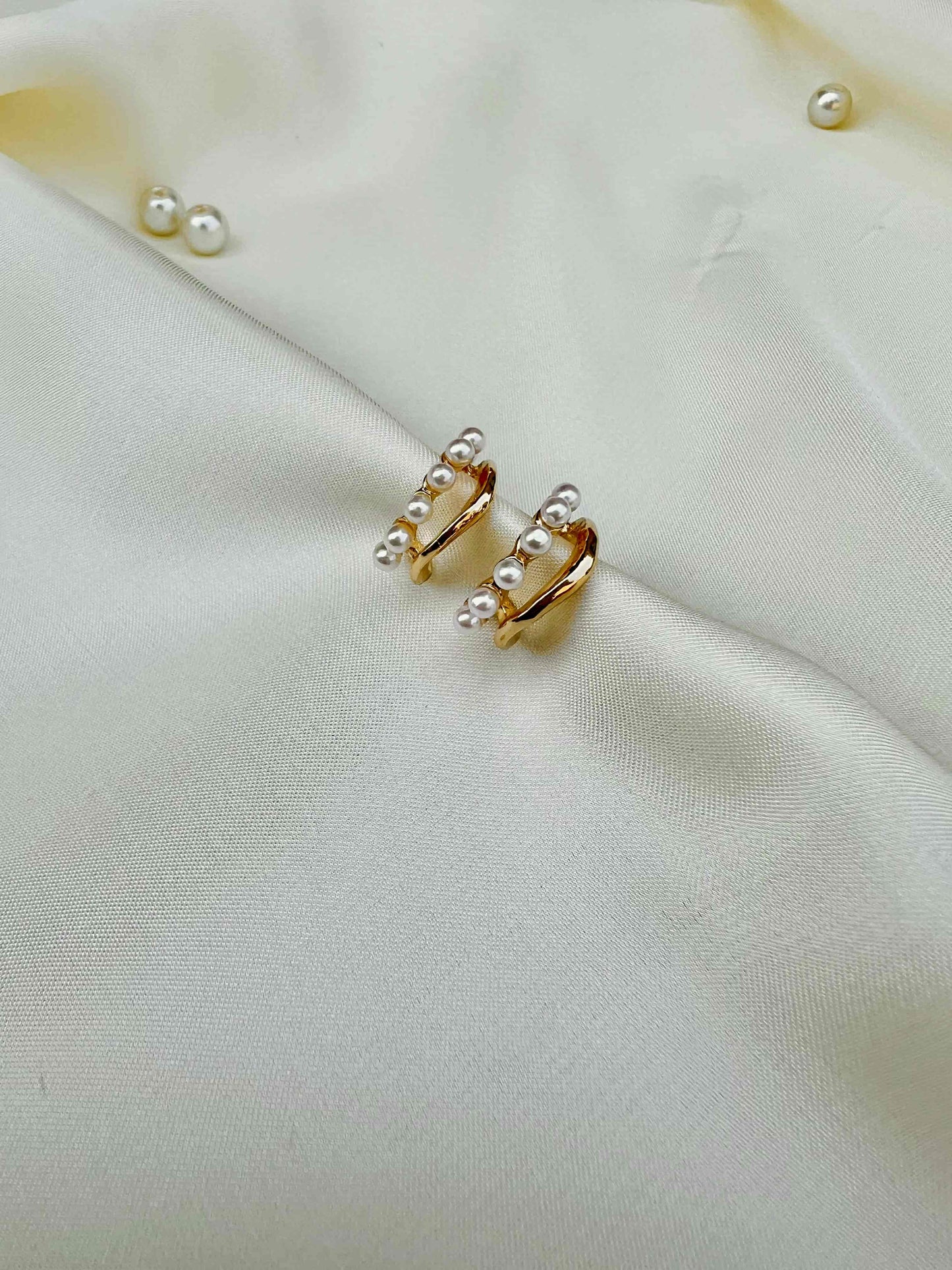Korean Pearl Hoops
