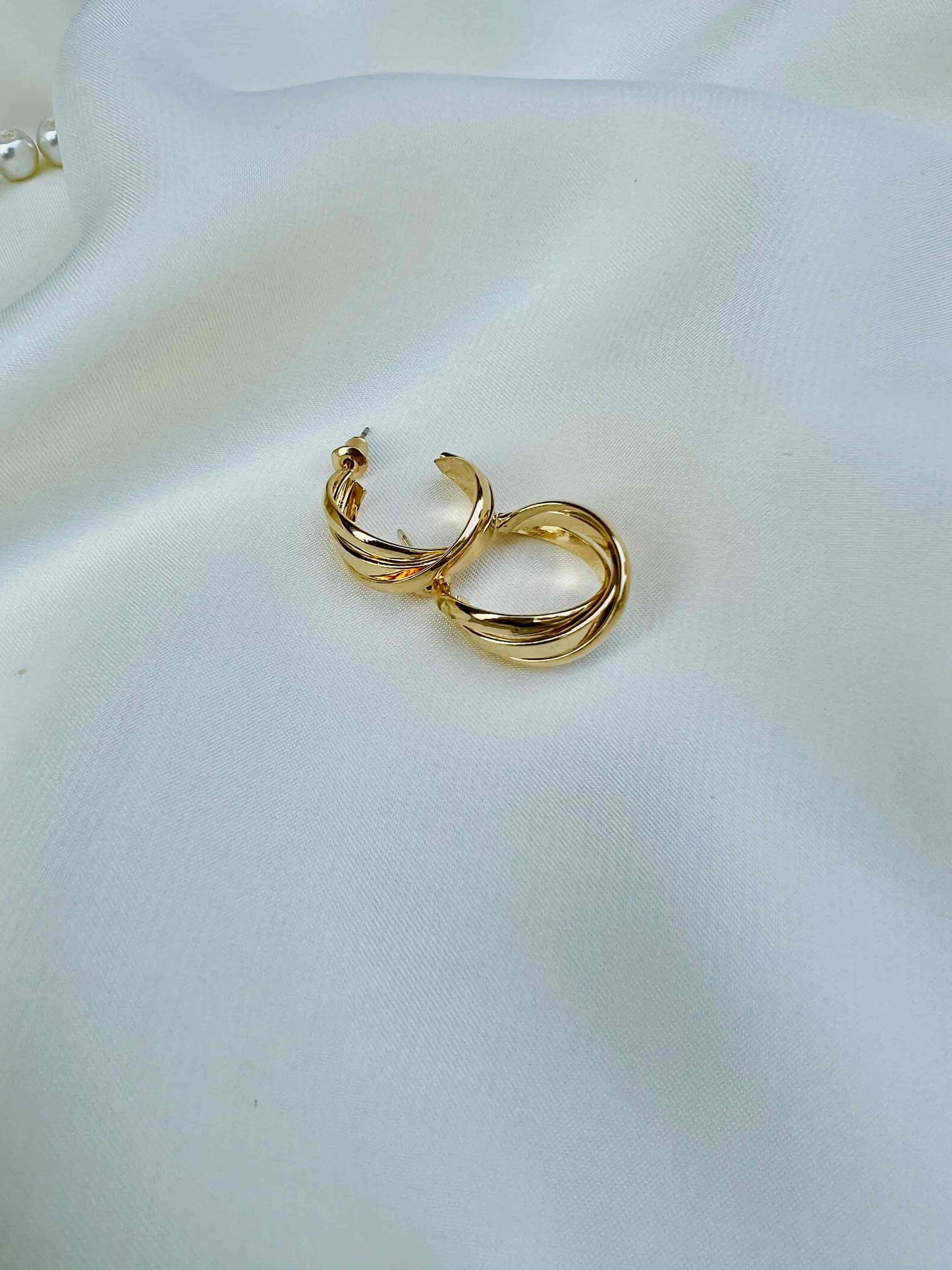 Crossed Triple Layer Hoops