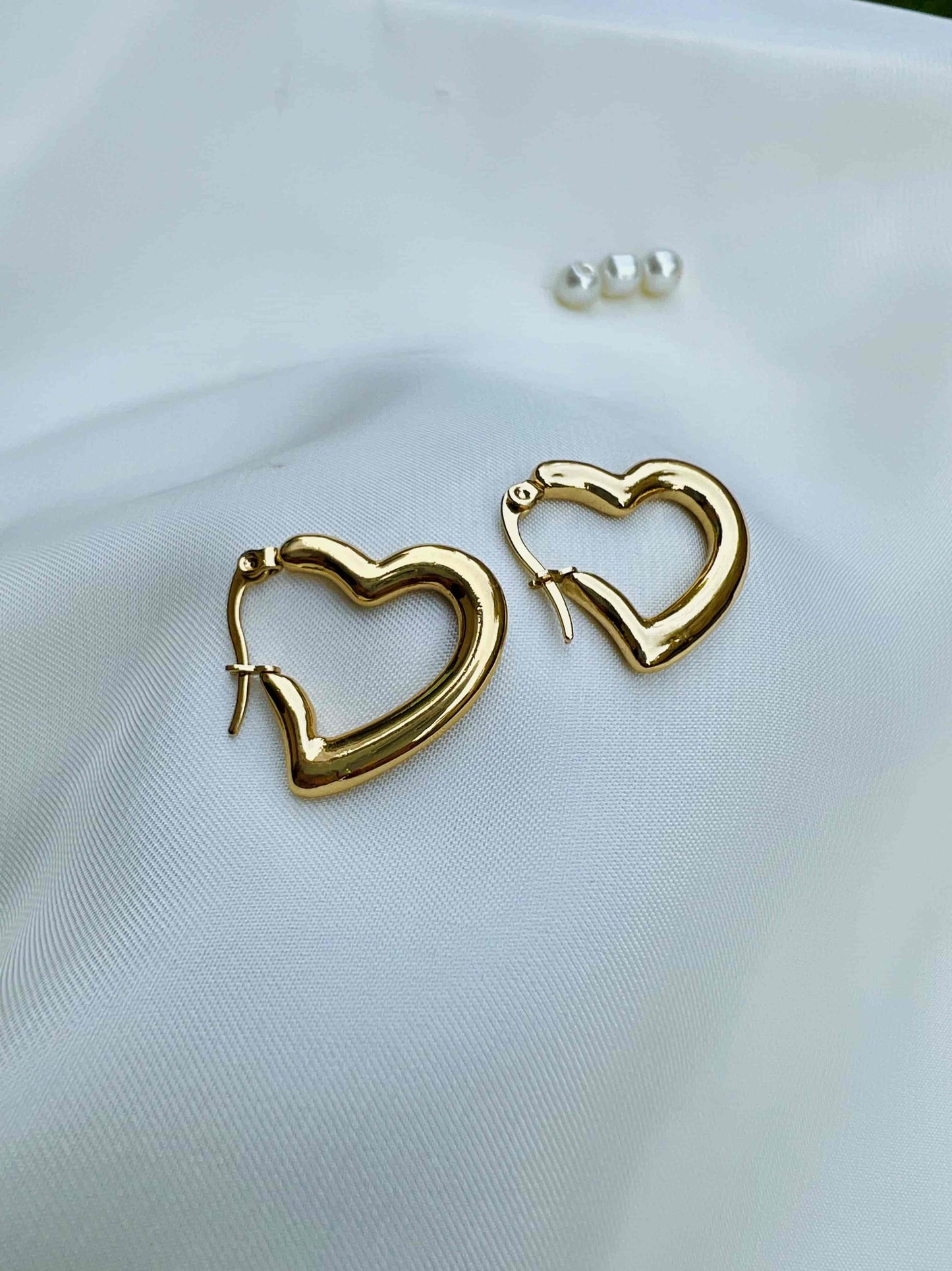 Heart Shape Brass Earring