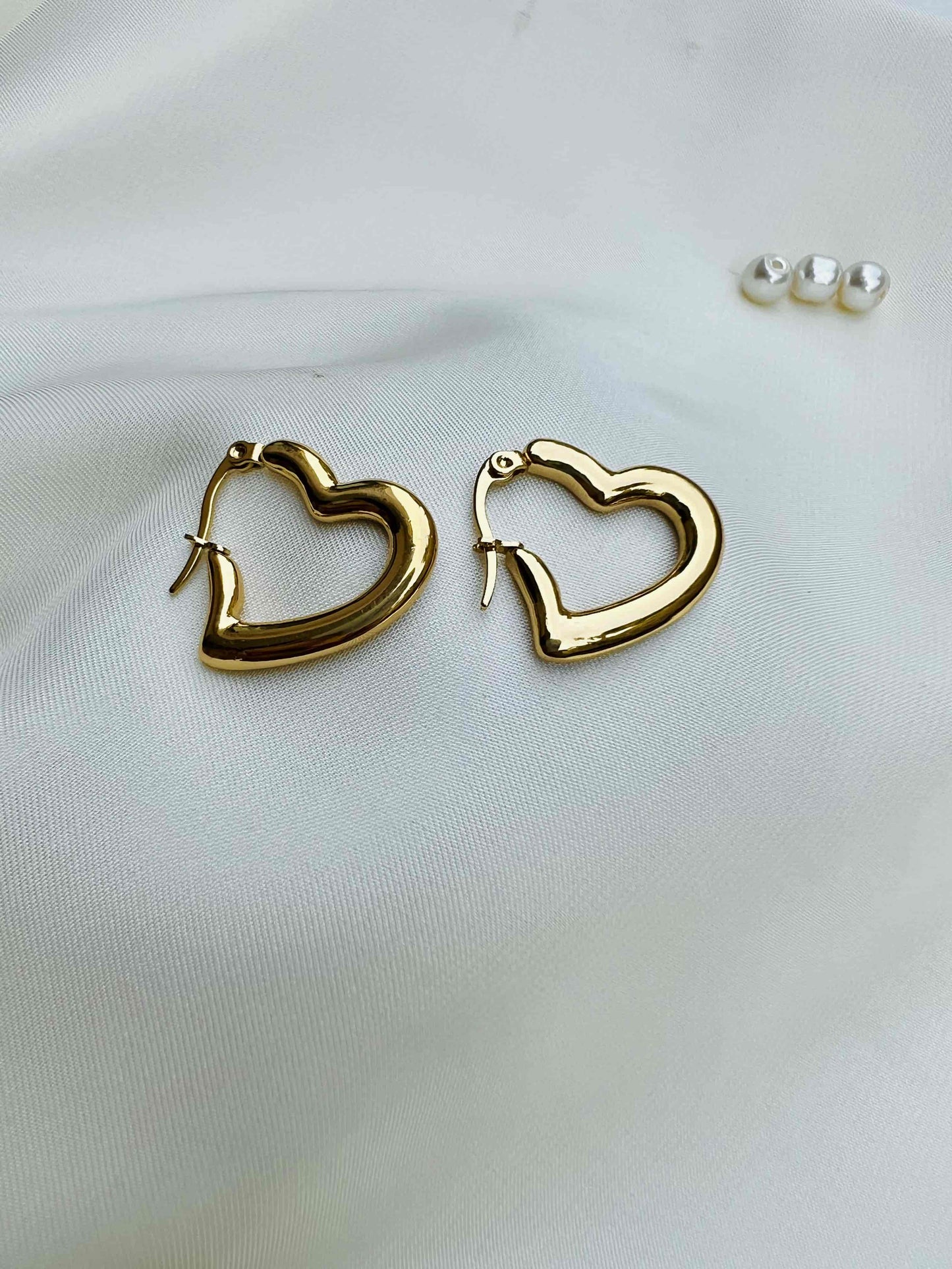Heart Shape Brass Earring