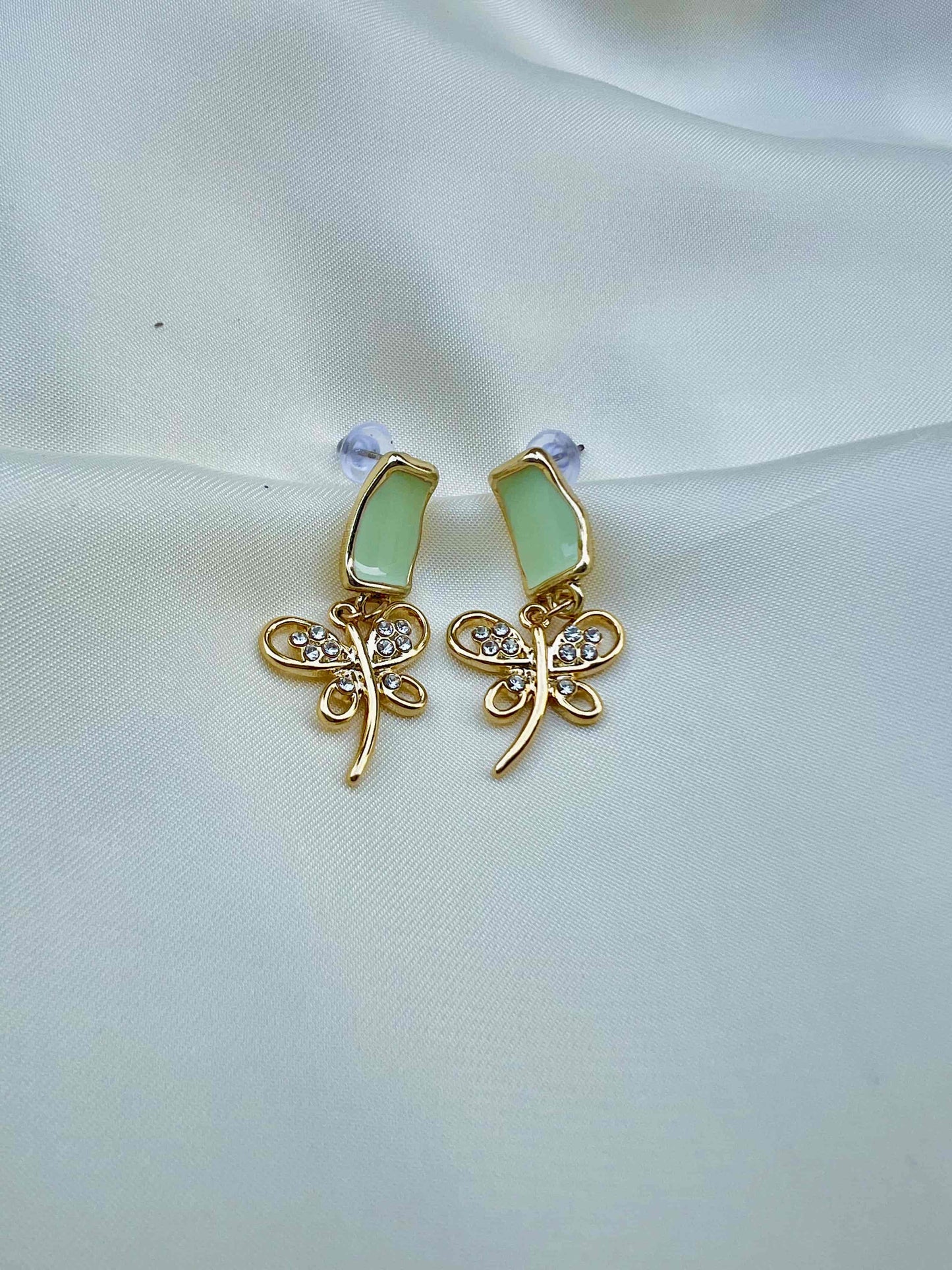Crystal Zircon Butterfly Earring