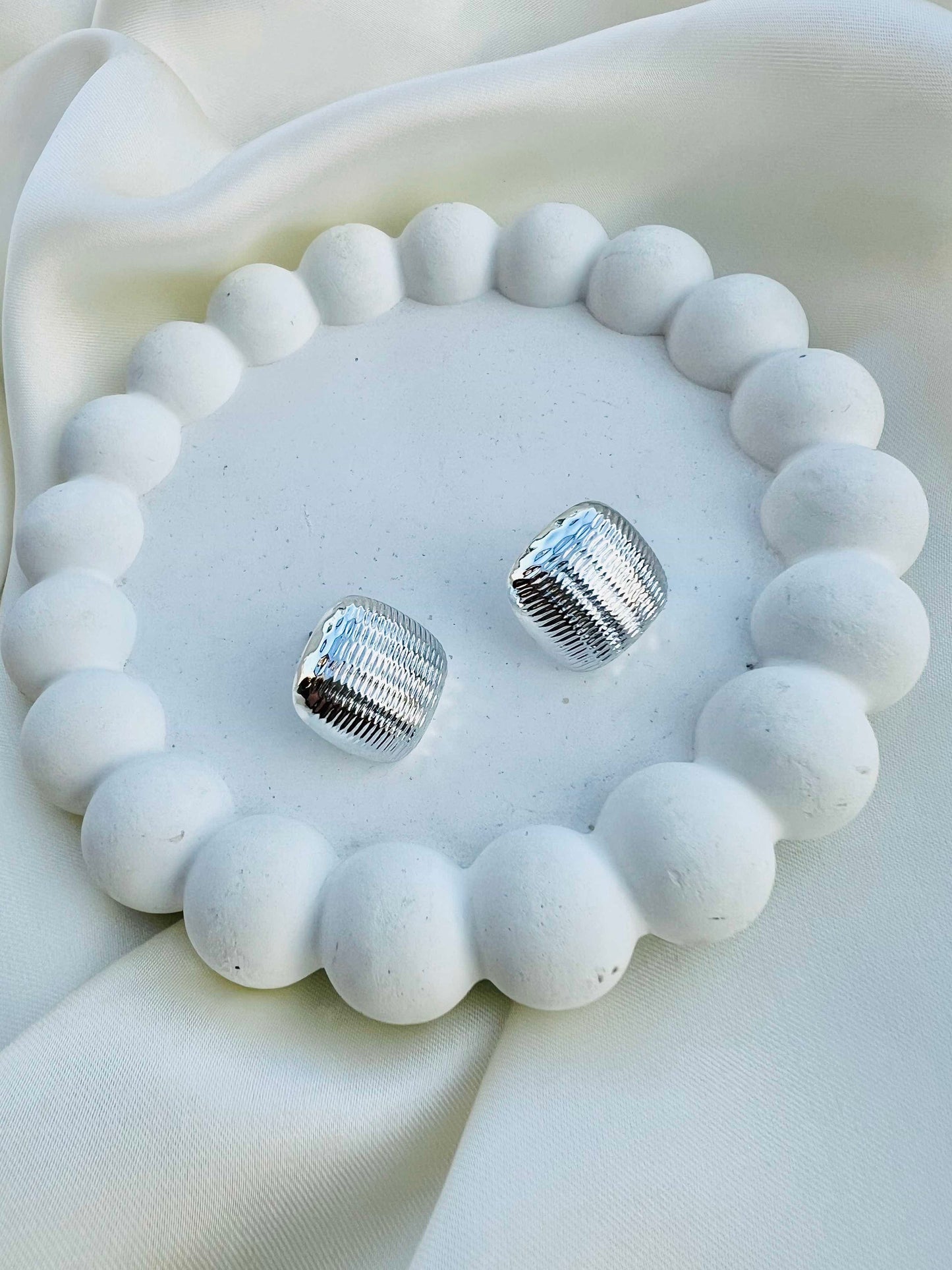 Chunky Silver EarStud