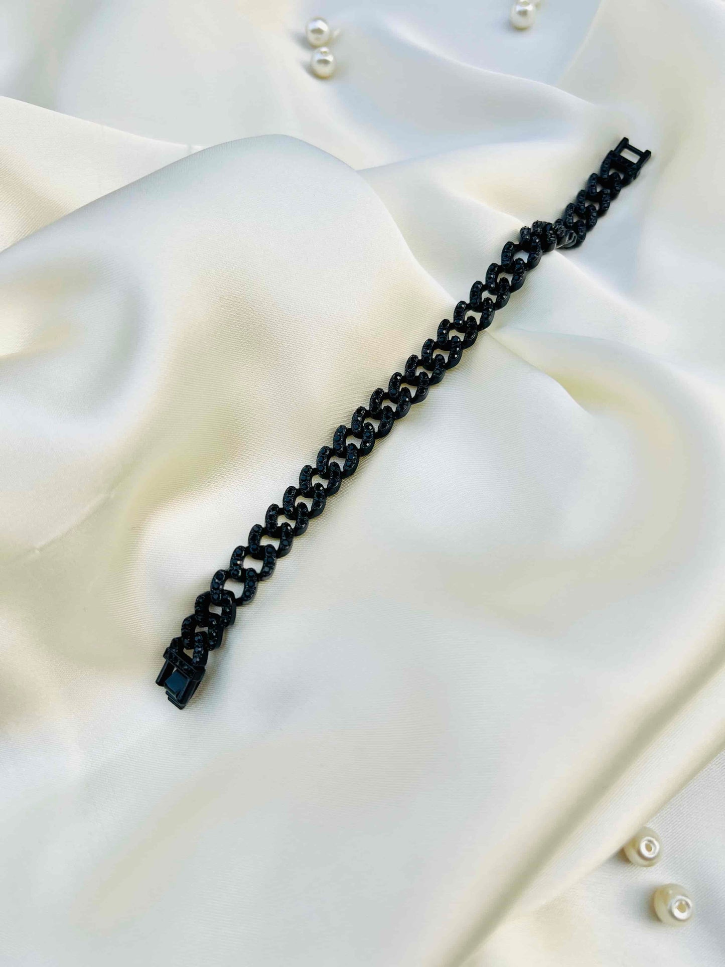 Titanium Black Stone Bracelet