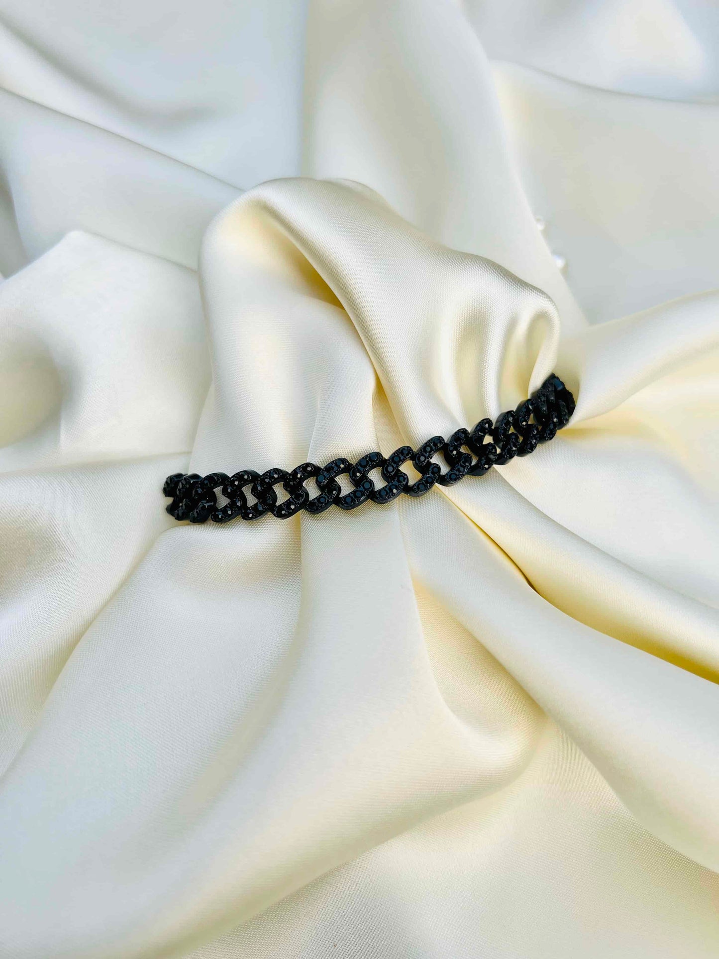 Titanium Black Stone Bracelet
