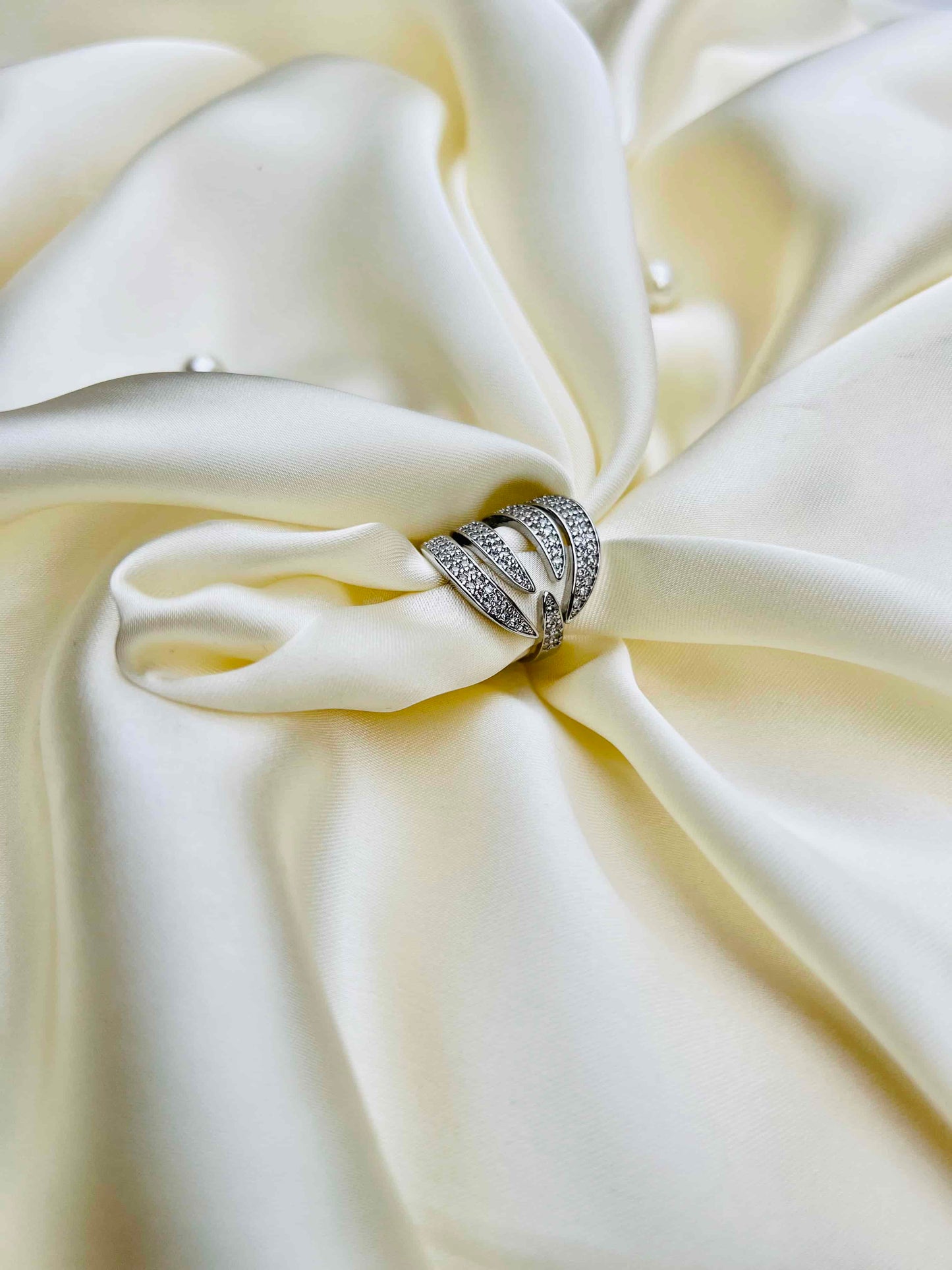 925 Sterling Zircon Adjustable Rings