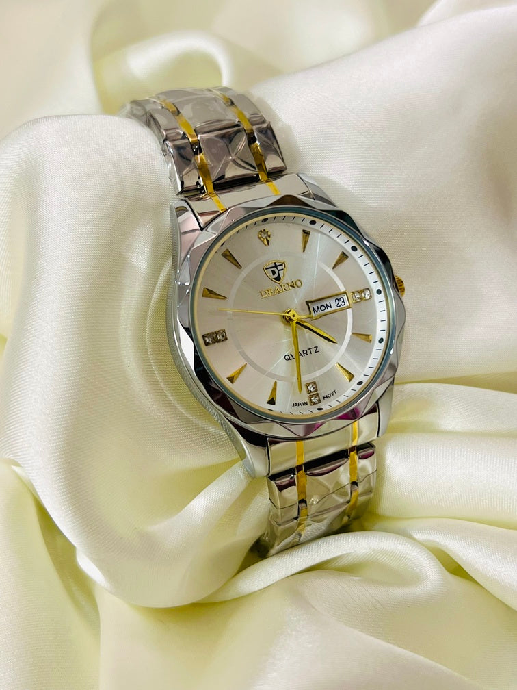 Luxury Silver Prism Men's Watch