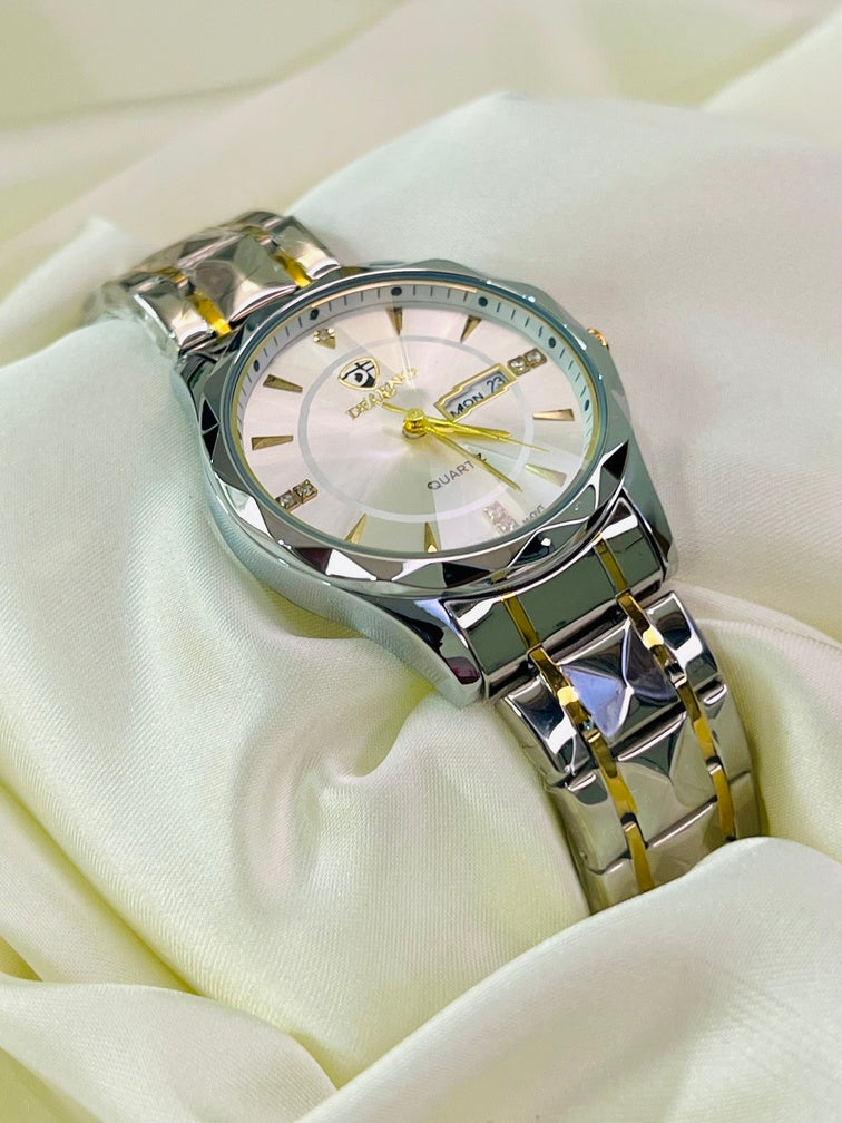 Luxury Silver Prism Men's Watch