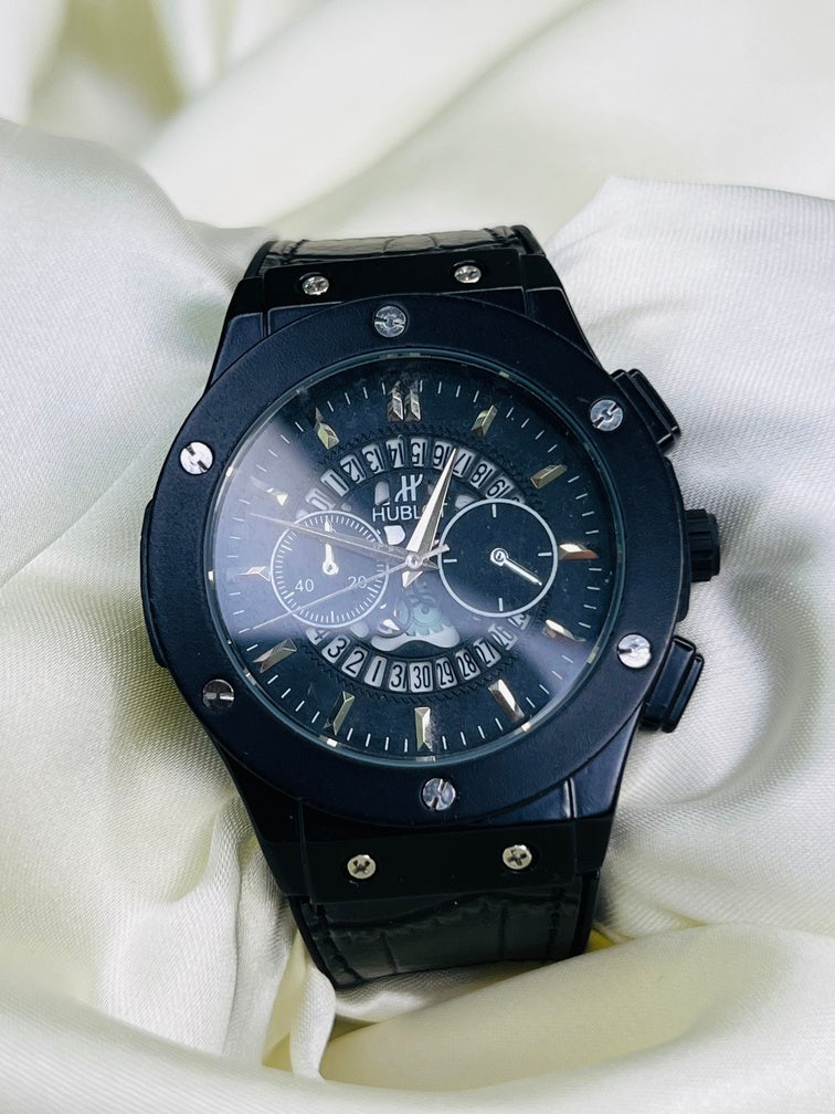 Trendy Black Strap Men's Watch