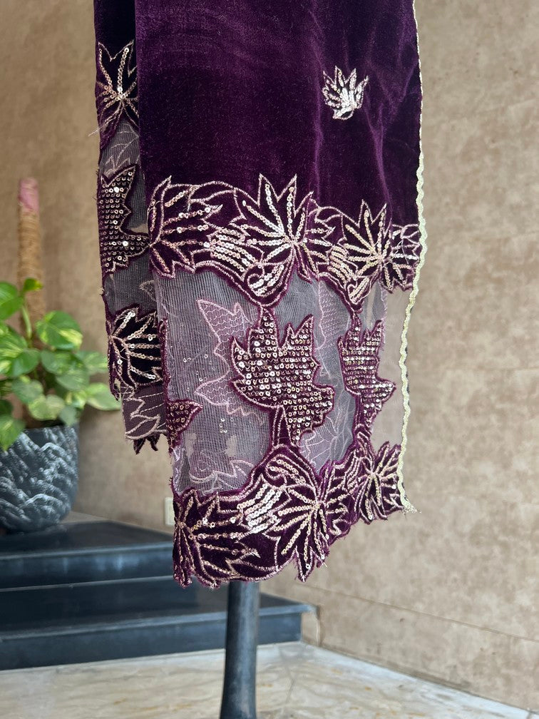 Fancy Velvet Redrobe Shawl