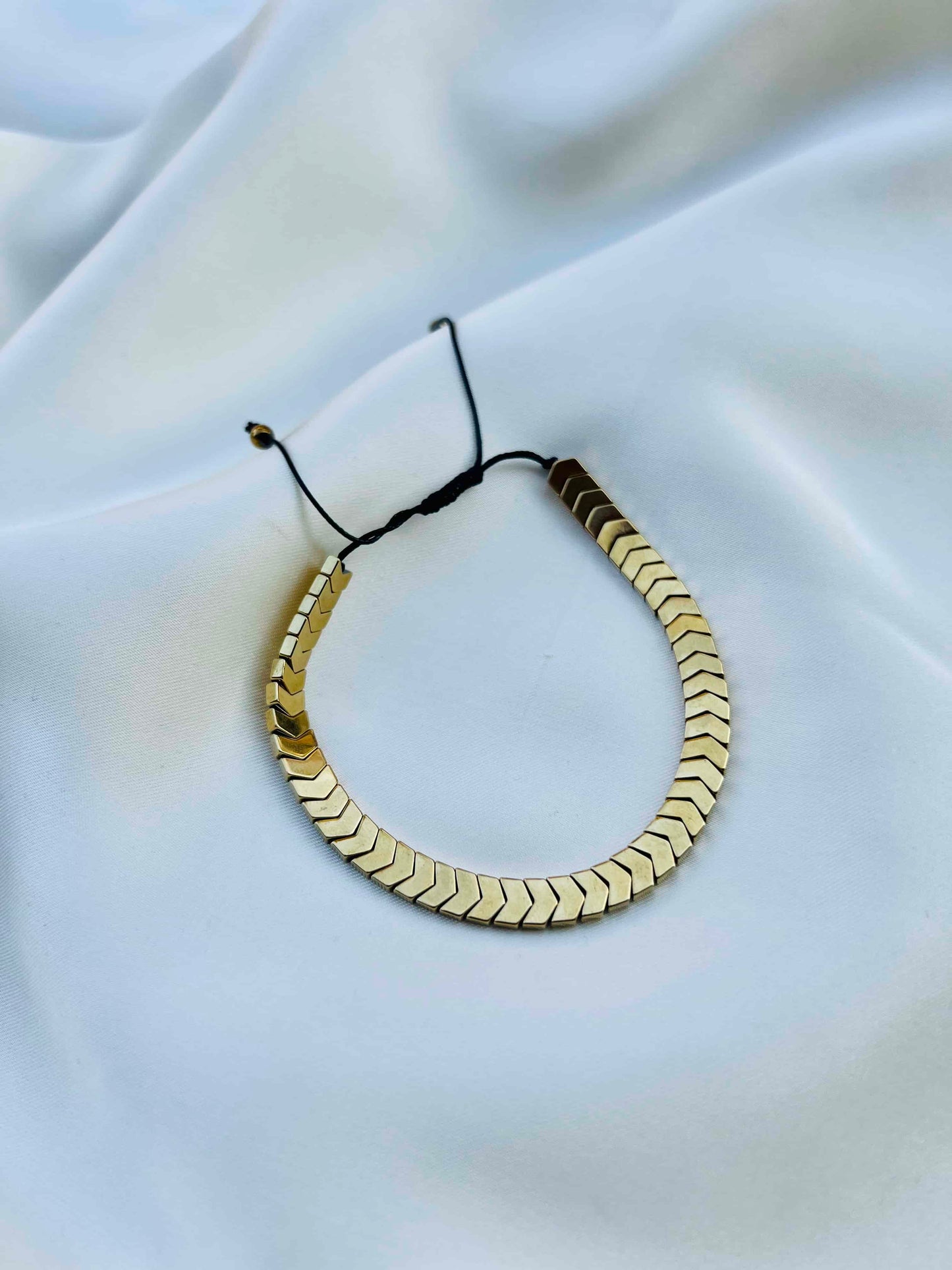Adjustable Stone Arrow Bracelet
