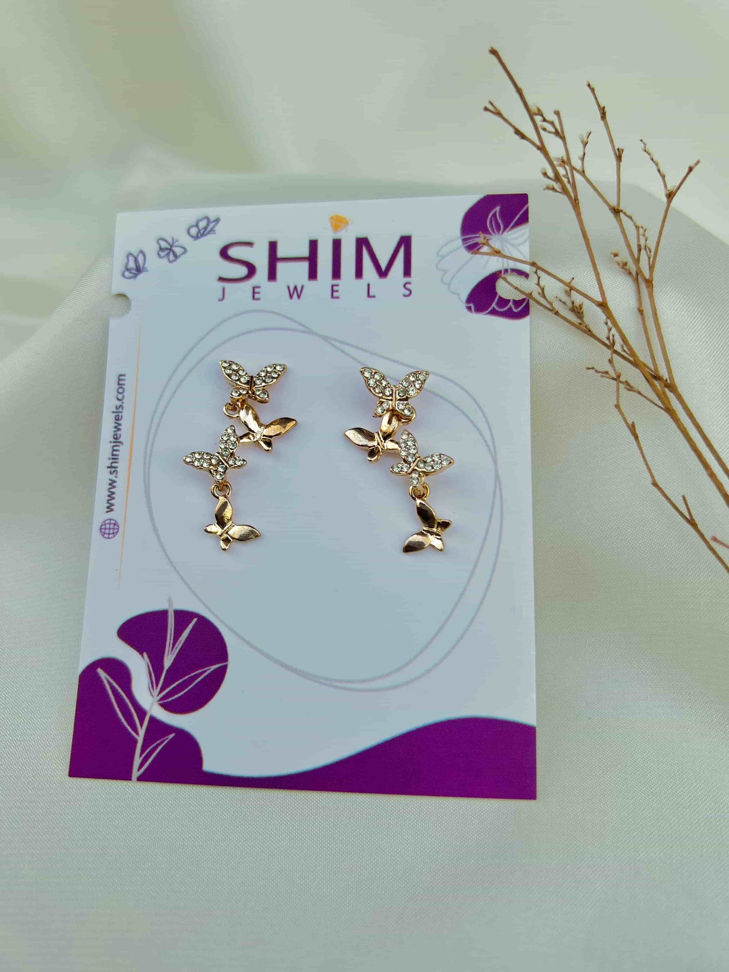 925 Sterling Butterfly Earring