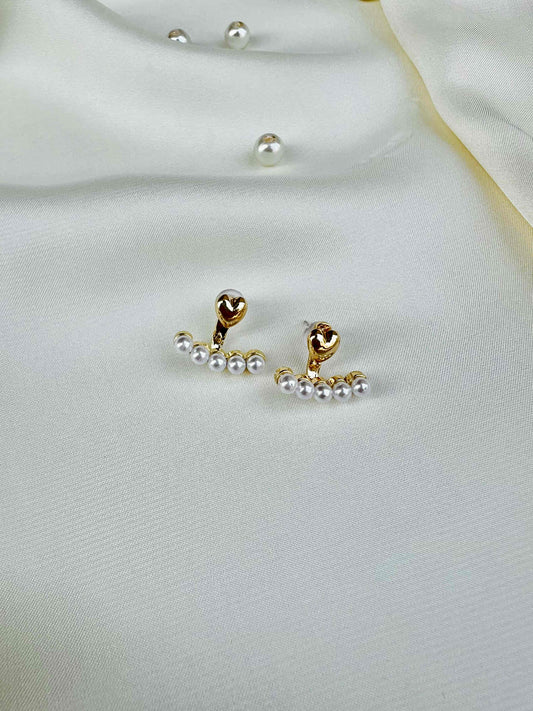 Korean Pearl Heart EarStud