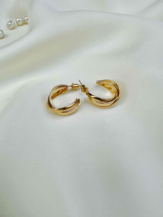 Crossed Triple Layer Hoops