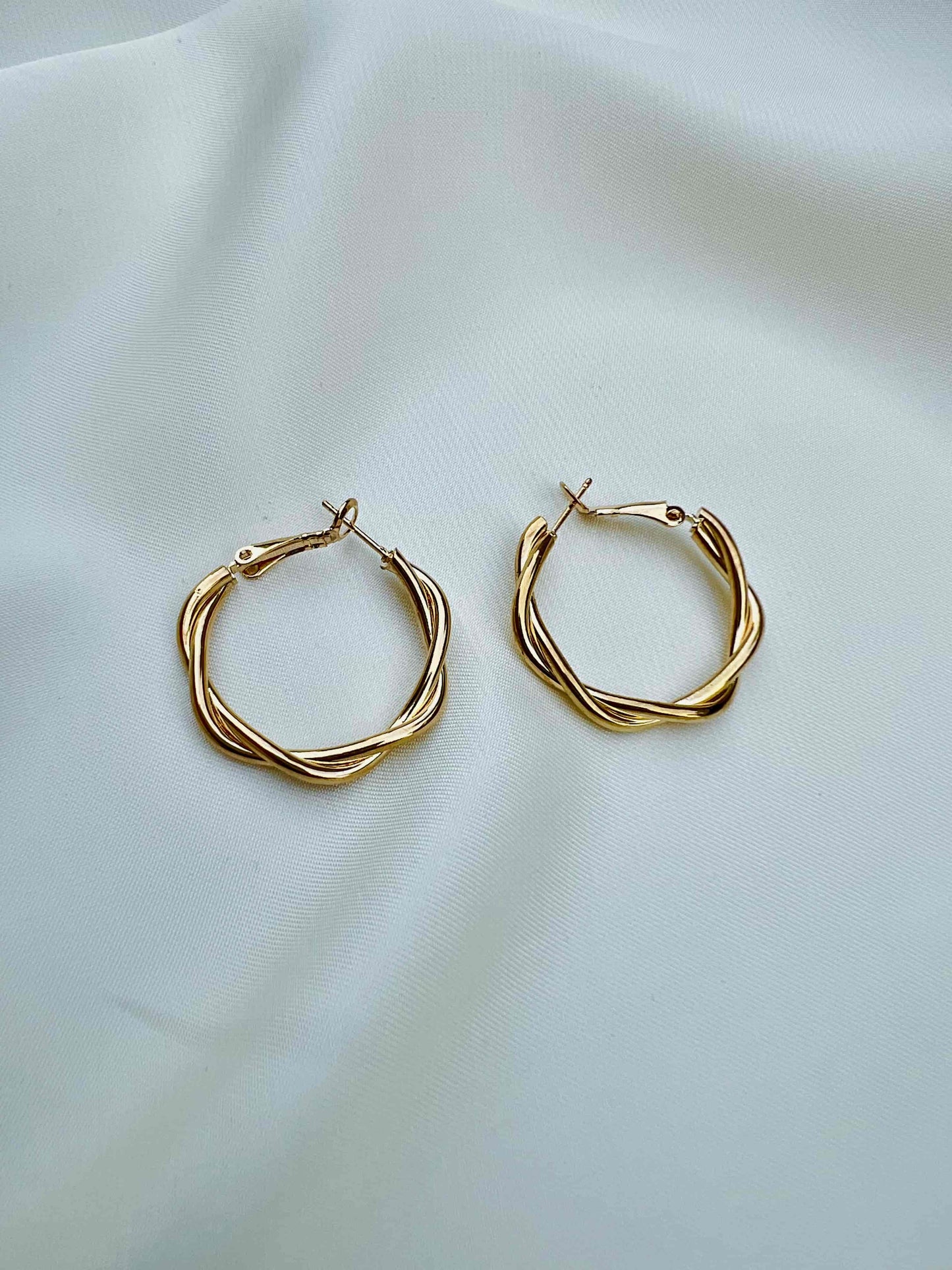 Korean Twisted Gold Earring