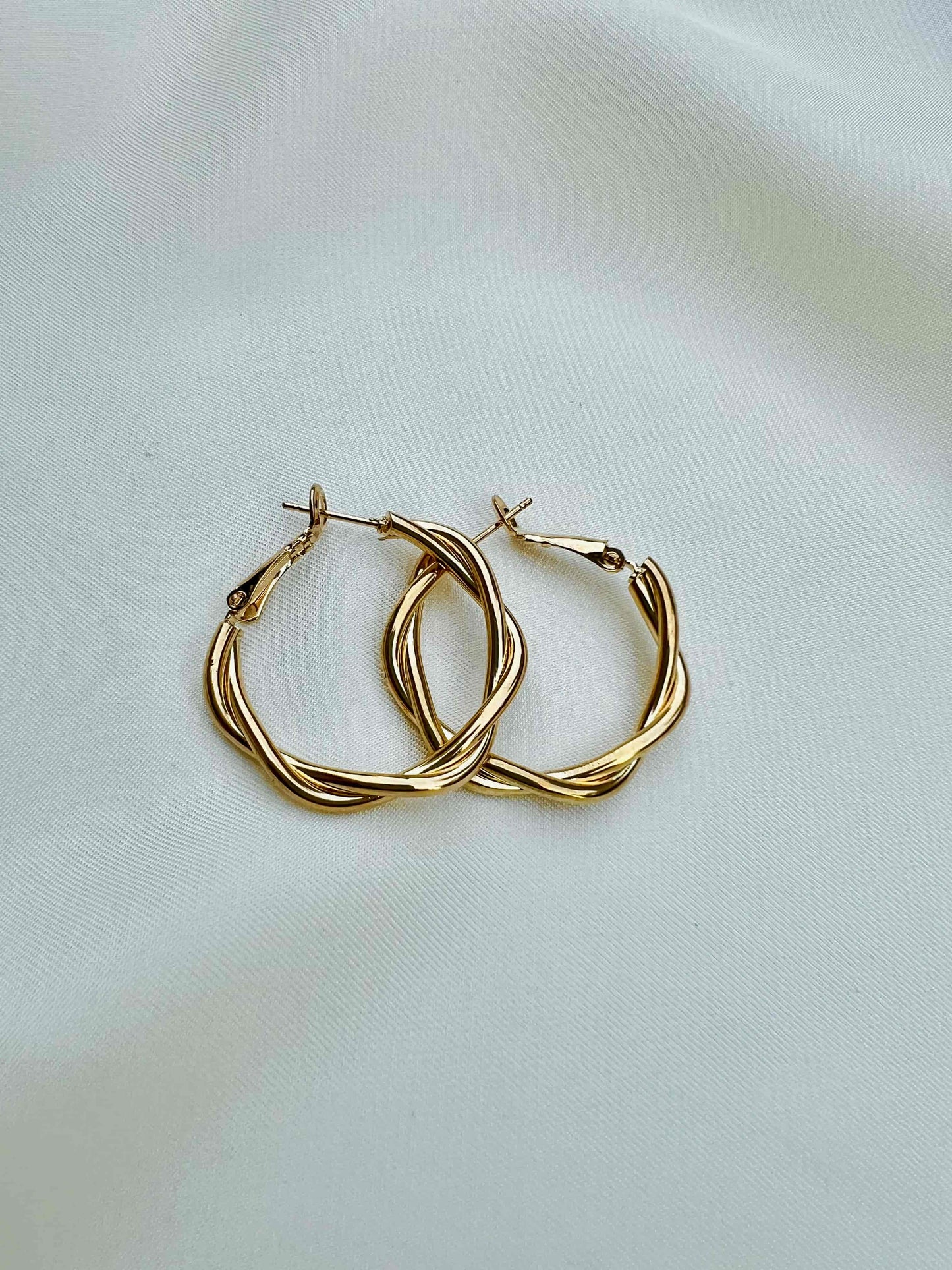 Korean Twisted Gold Earring