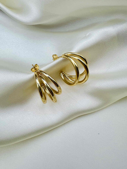 Luxury Gold Twisted Earring