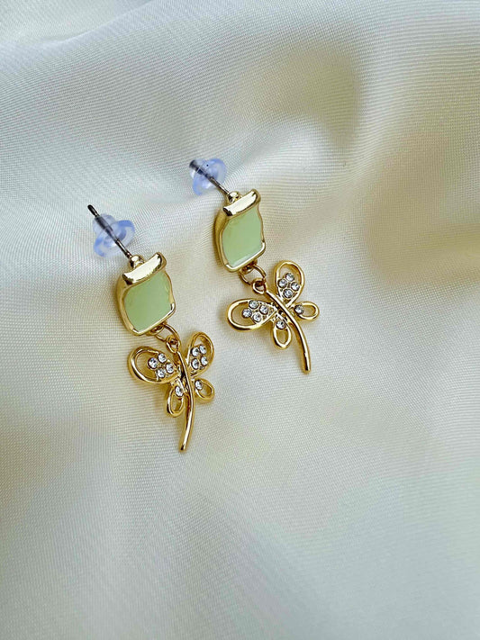 Crystal Zircon Butterfly Earring