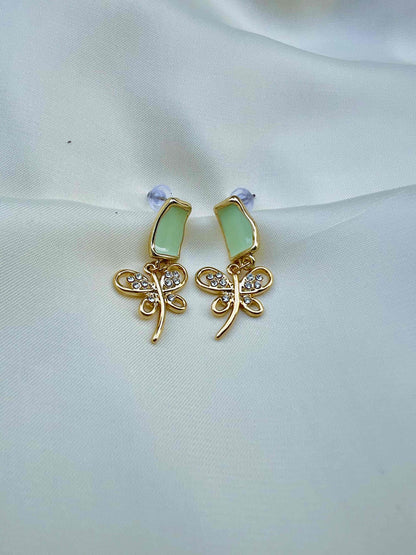 Crystal Zircon Butterfly Earring