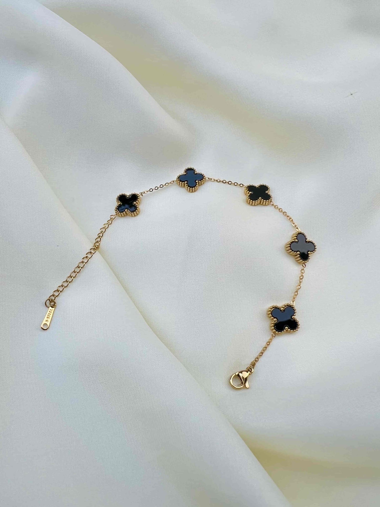 Black Clover Flower Bracelet