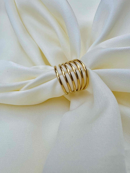 Gold Plated Spiral Rings