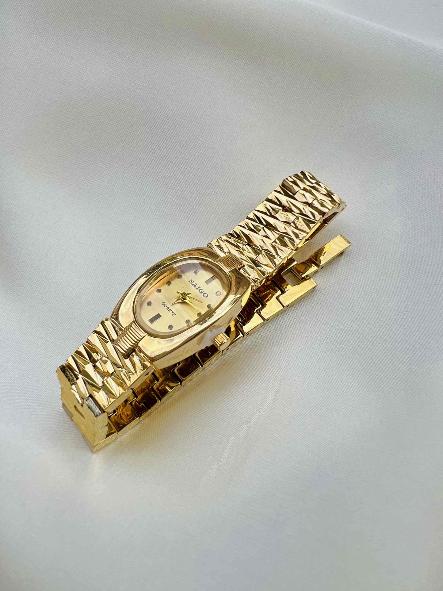 Trendy Gold Plated Watch