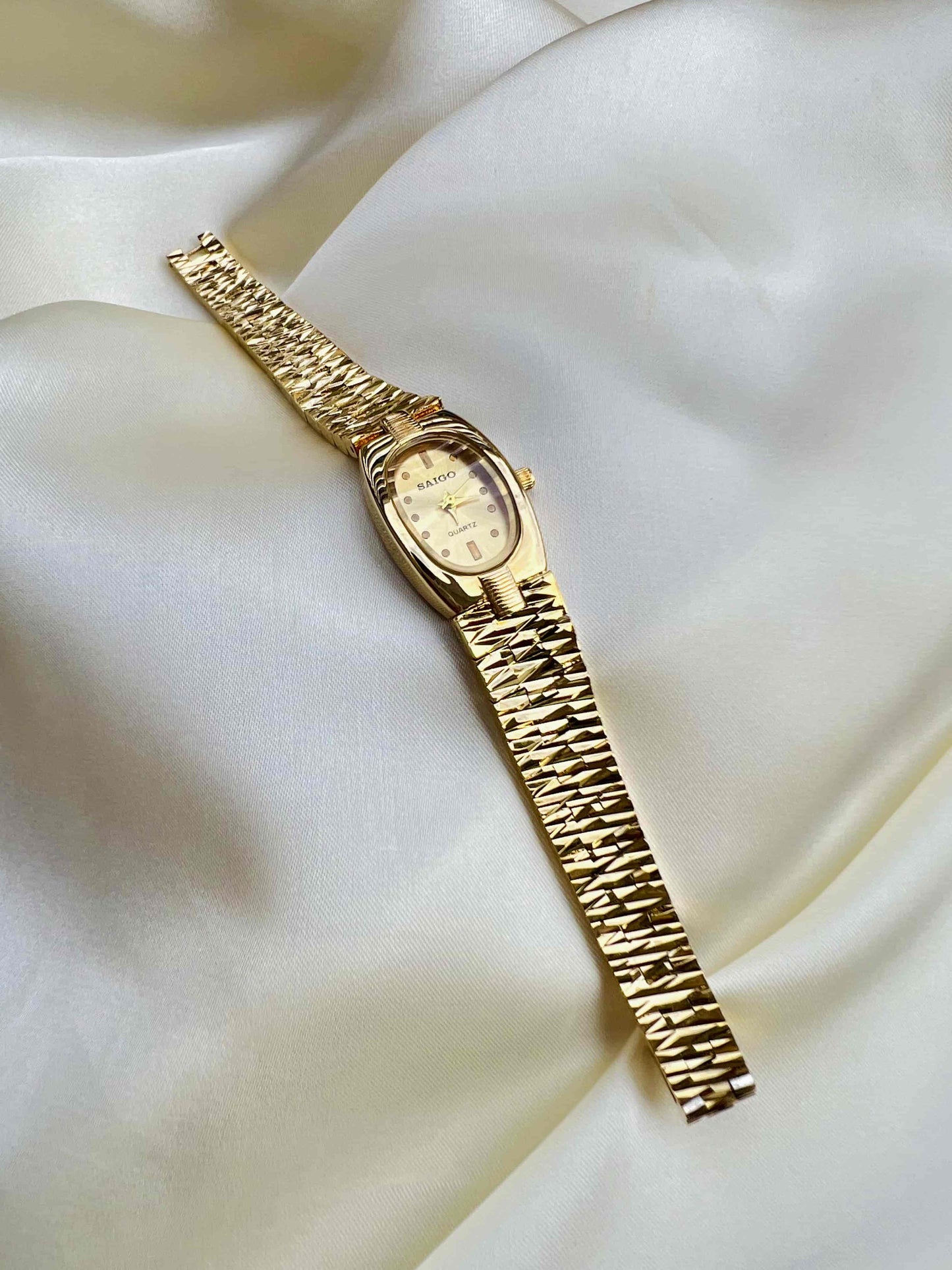 Trendy Gold Plated Watch