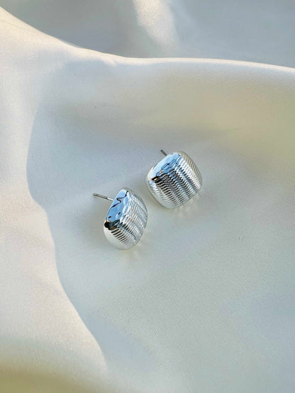 Chunky Silver EarStud