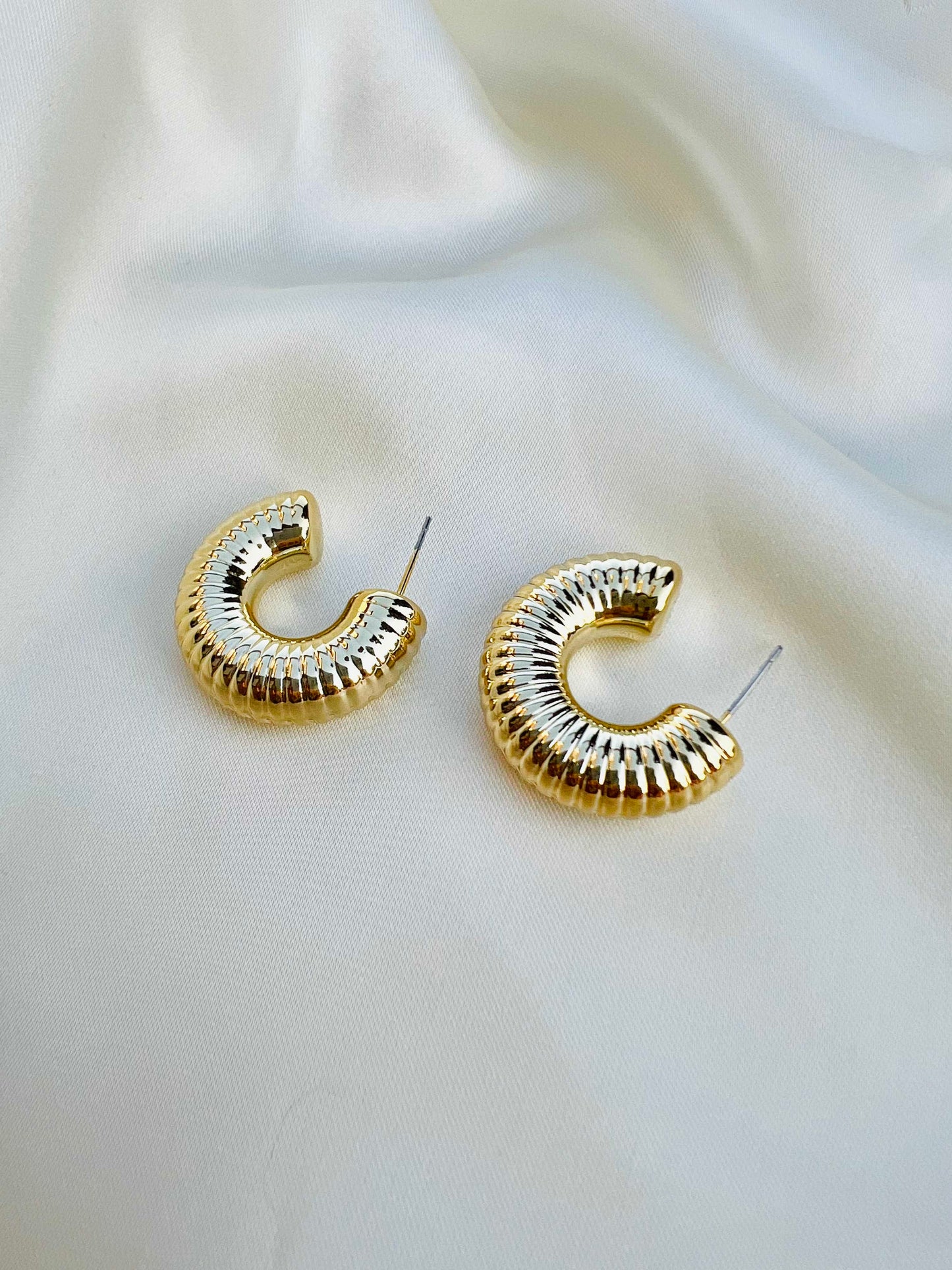 Chunky Gold Ear Hoops