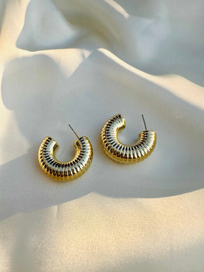 Chunky Gold Ear Hoops