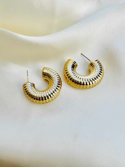 Chunky Gold Ear Hoops