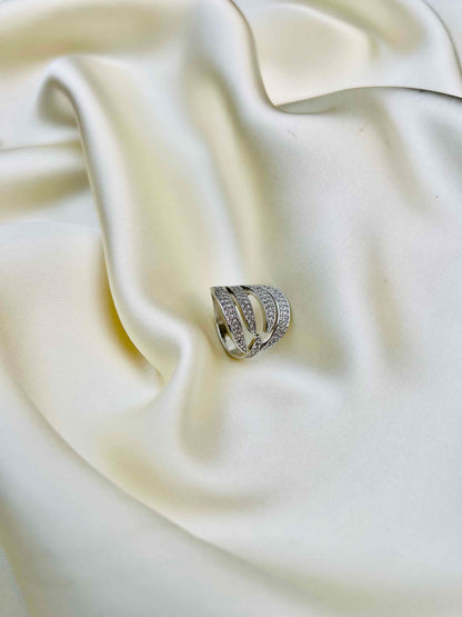 925 Sterling Zircon Adjustable Rings