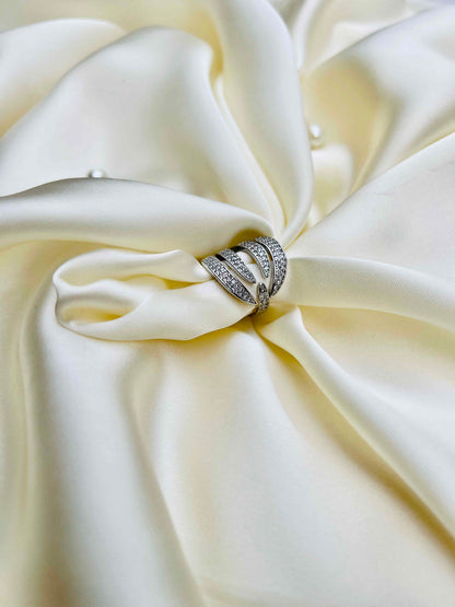 925 Sterling Zircon Adjustable Rings