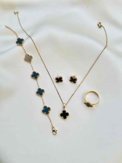 Clover Chain Locket Set