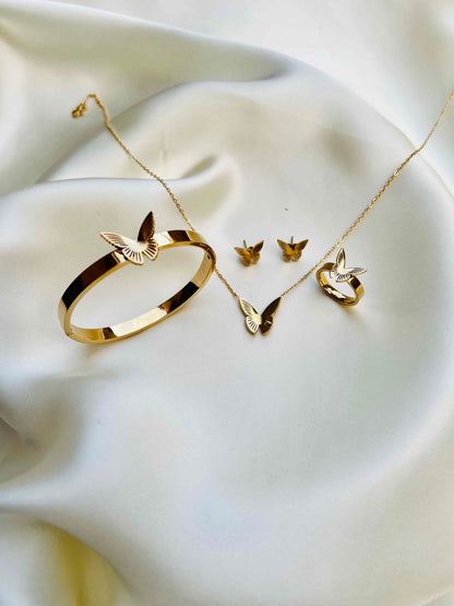 Trendy Butterfly Locket Set