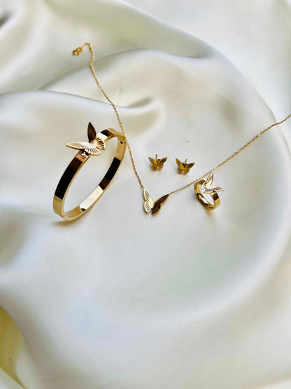 Trendy Butterfly Locket Set