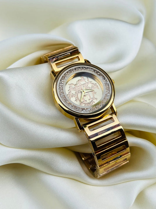 Luxury Golden Ladies Watch