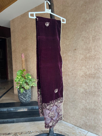 Fancy Velvet Redrobe Shawl