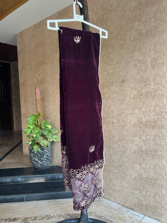Fancy Velvet Redrobe Shawl